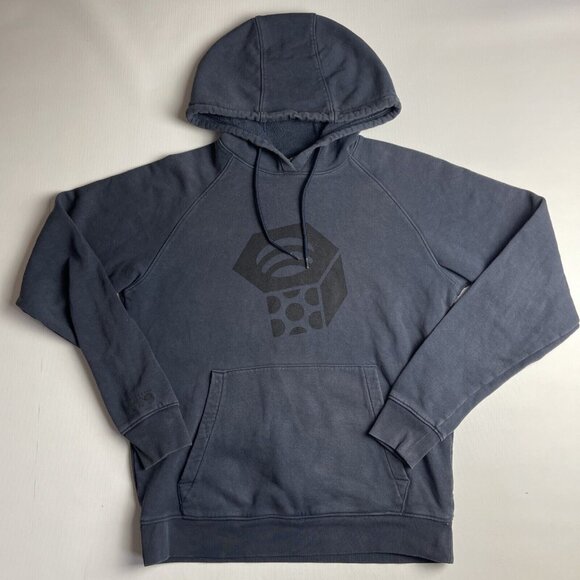 Mountain Hardwear Hoodie Sweatshirt Men's Size SMall Big LOGO Hoody Blue/Grey - Picture 1 of 13
